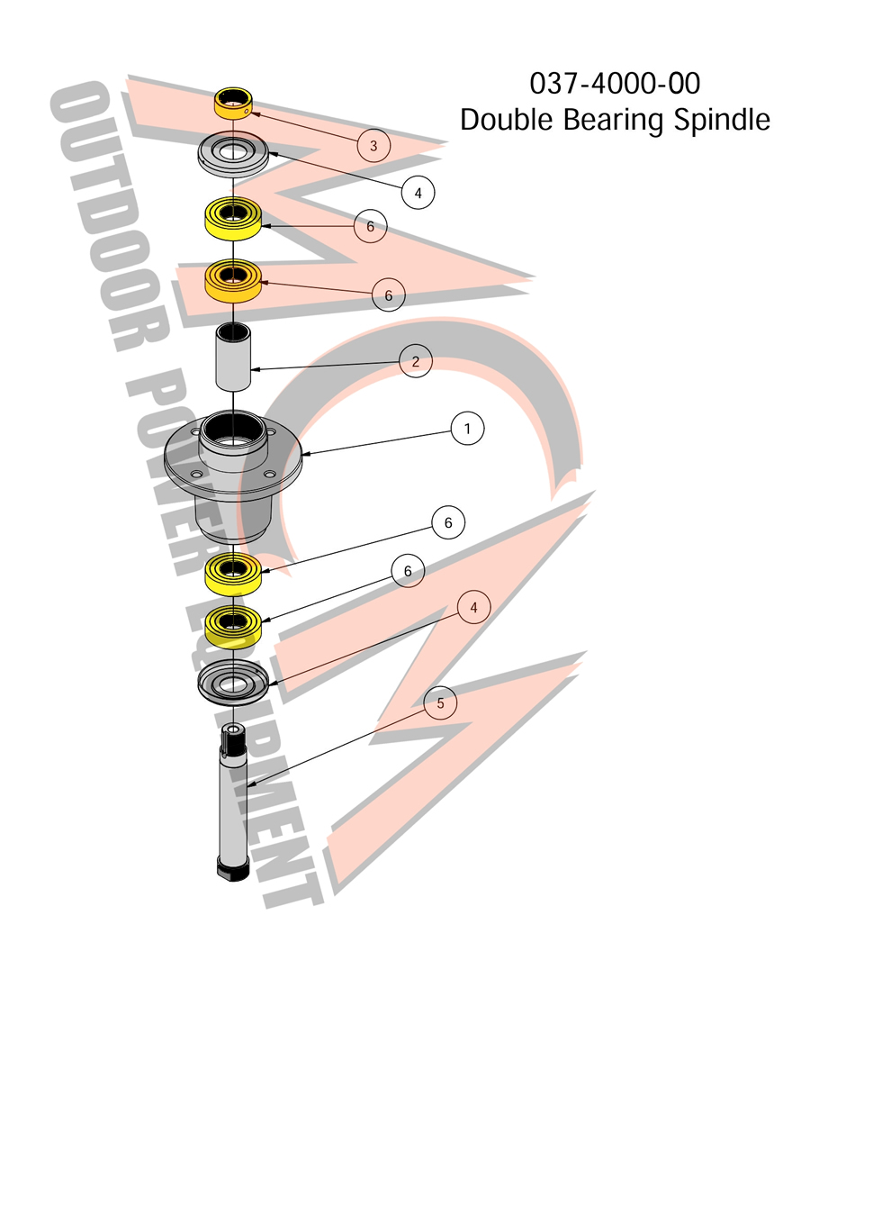 thumbnail image 2 of MowerPartsGroup Cast Iron Spindle – Fits Bad Boy Outlaw XP Extreme, 038-4000-50, 037-8000-00 2 of 4