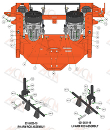 2022 Bad Boy Rogue Drive Arms Sub-assemblies