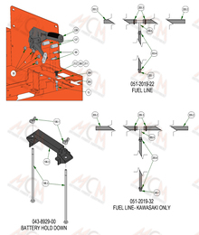2022 Bad Boy Rogue Tanks & Battery: Brake & Fuel Lines
