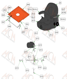 2023 Bad Boy Renegade Gas Seat & Brake Sub-assemblies