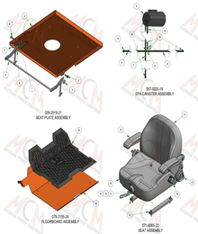 2024 BAD BOY REBEL FLOORBOARD & SEAT SUB ASSEMBLIES