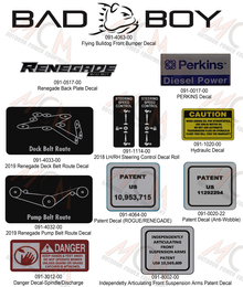 2024 BAD BOY RENEGADE DIESEL DECALS (CONT)