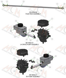 2024 BAD BOY ROGUE DRIVE ARMS SUB-ASSEMBLIES (CONT)