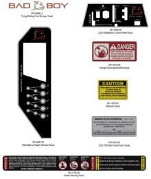 2026 BAD BOY RAIDER (WALK BEHIND) DECALS (CONT)