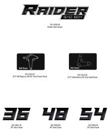 2026 BAD BOY RAIDER (WALK BEHIND) DECALS