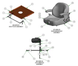 2026 BAD BOY RENEGADE GAS SEAT PLATE SUBASSEMBLIES