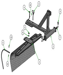 2019 Bad Boy 5' Landscape Rake