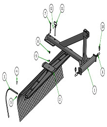 2019 Bad Boy 7' Landscape Rake
