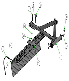 2020 Bad Boy 7' Landscape Rake