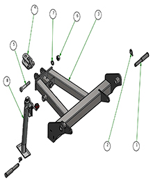 2020 Bad Boy Cutter 10' Hitch Assy
