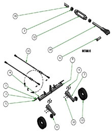 2020 Bad Boy Cutter 10' Tail Wheels Section