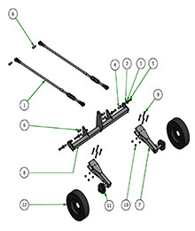 2021 Bad Boy Cutter 10' Tail Wheels Section