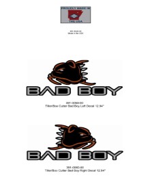 2026 Bad Boy 4'/5'/6'/7' Box Blade Decals