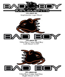 2026 Bad Boy 5'/6'/7' Snow Pusher Decals