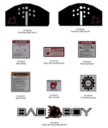 2026 Bad Boy 61,72,84 Finish Mower Decals