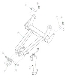 2026 Bad Boy Flex Wing Cutter 12' Tonque Hitch Assembly