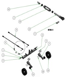 2026 Bad Boy HD Cutter 10' Tail Wheel Section