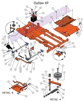 2013 OUTLAW XP FRAME & ACTUATOR or Bad Boy Parts number 13OLXPFRMACT