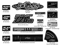 16STANDONDECAL Bad Boy Mowers Part 2016 OUTLAW STAND-ON DECALS