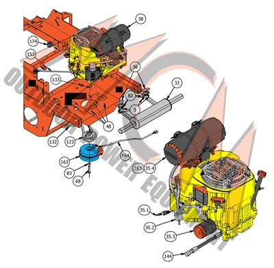 2019 REBEL ENGINE - 747cc KOHLER COMMAND or Bad Boy Parts number